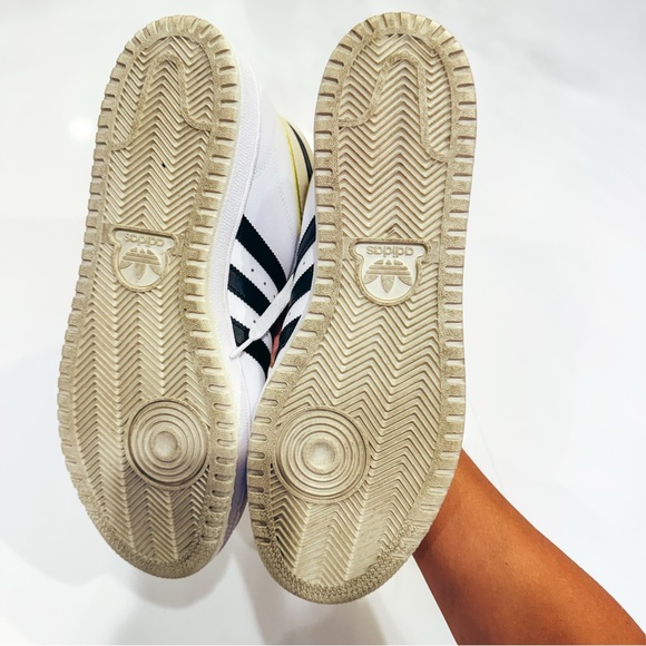 Adidas white black and gold high top shoes size 11.5 - Picture 6 of 7